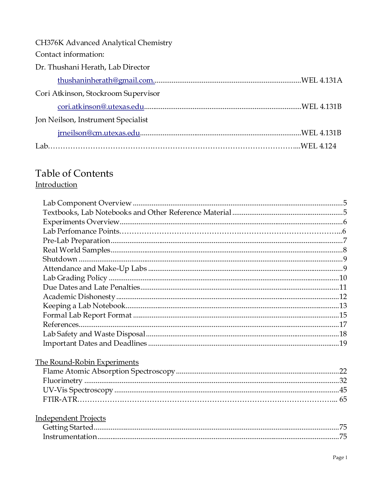 Preview image of CH 376k Lab Manual Spring 2017 Updated Version document